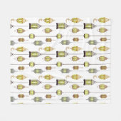 Ramadan Kareem Halve Maan Lantaarns Mubarak Islami Fleece Deken (Voorkant (Horizontaal))