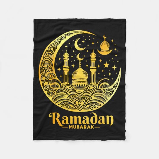 Ramadan Kareem Happy Fasting Ramadan Mubarak Islam Fleece Deken (Voorkant)