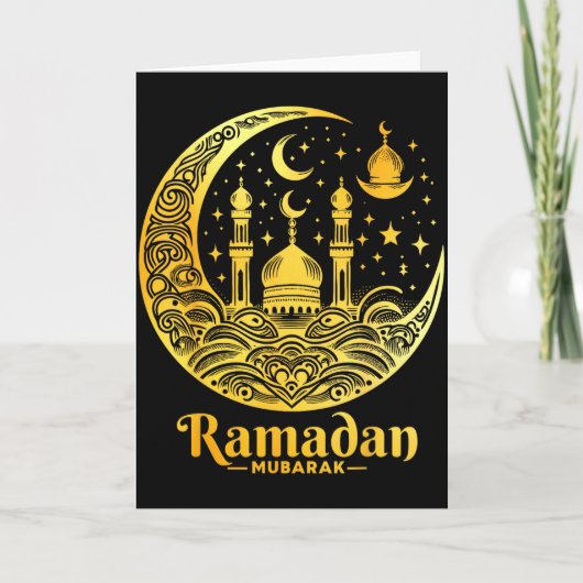 Ramadan Kareem Happy Fasting Ramadan Mubarak Islam Kaart (Voorkant)