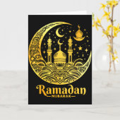 Ramadan Kareem Happy Fasting Ramadan Mubarak Islam Kaart (Gele Bloem)