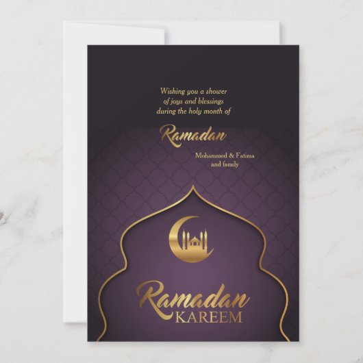 Ramadan Kareem Holiday Card Feestdagenkaart (Voorkant)