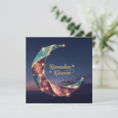 Ramadan Kareem holiday Personalized Hilal Card Feestdagenkaart (Staand voorkant)