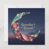 Ramadan Kareem holiday Personalized Hilal Card Feestdagenkaart (Voorkant)