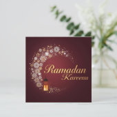Ramadan Kareem holiday Personalized Modern Card Feestdagenkaart (Staand voorkant)