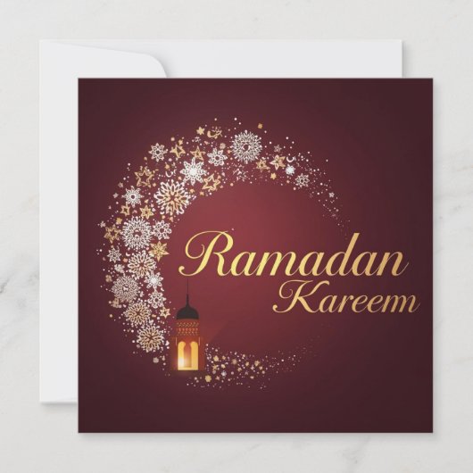 Ramadan Kareem holiday Personalized Modern Card Feestdagenkaart (Voorkant)
