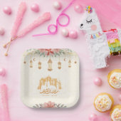 Ramadan Kareem Iftar Bloemen Waterverf Lantaarns Papieren Bordje (Feest)