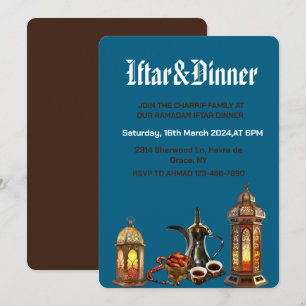 Ramadan Kareem Iftar dinerfeest viering Kaart