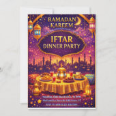 Ramadan Kareem Iftar dinner Party Invitation Kaart (Voorkant)
