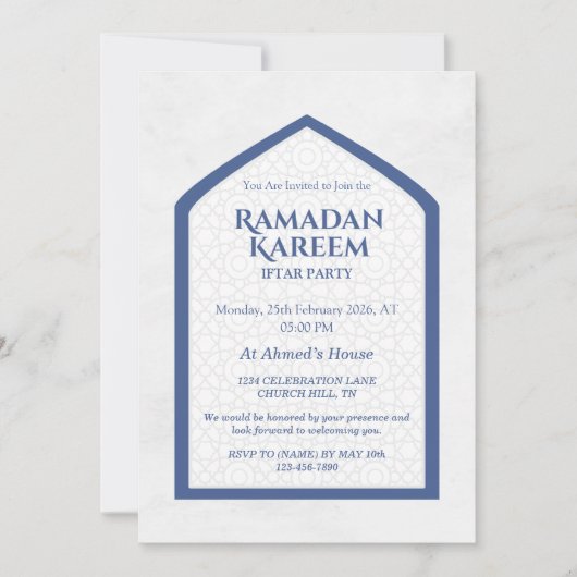 Ramadan Kareem Iftar Invitation Personalized Kaart (Voorkant)