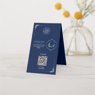 Ramadan Kareem Iftar QR-code tafelkaart Klantenkaartje