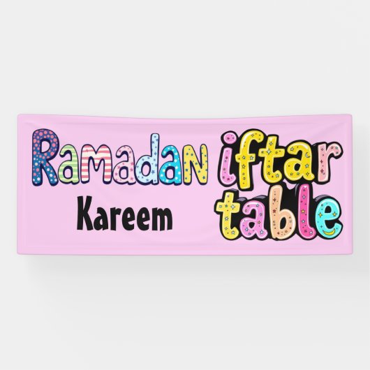 Ramadan Kareem - iftar tafel Spandoek (Horizontaal)