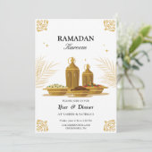 Ramadan Kareem Iftar-uitnodiging Kaart (Staand voorkant)