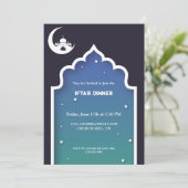 Ramadan kareem iftar-uitnodiging kaart (Staand voorkant)