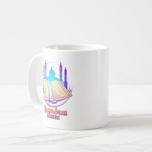 Ramadan Kareem Illustration Coffee Mok (Voorkant links)