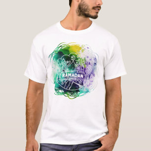 RAMADAN KAREEM in Abstracte Waterverf T-shirt