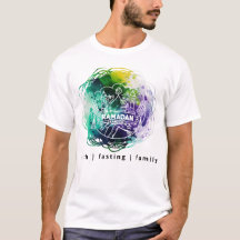 RAMADAN KAREEM in Abstracte Waterverf T-shirt