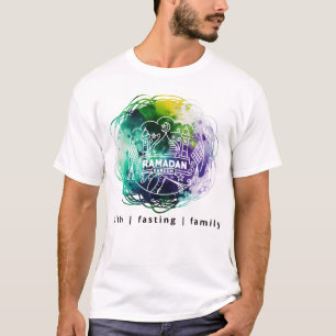 RAMADAN KAREEM in Abstracte Waterverf T-shirt