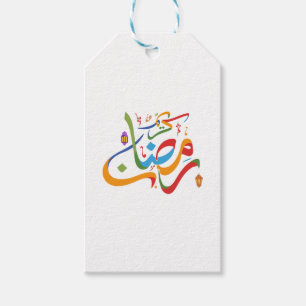 Ramadan Kareem in het Arabisch Kleurrijk Cadeaulabel