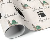 Ramadan Kareem Inpakpapier – Kaaba & Masjid (Rol Hoek)