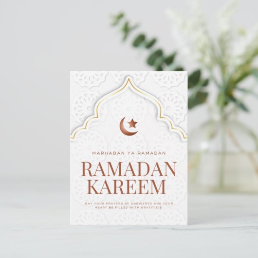 Ramadan Kareem Islamic Archway Art Briefkaart (Staand voorkant)