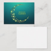 Ramadan Kareem Islamic Gold Crescent Notitiekaartje (Voorkant / Achterkant)