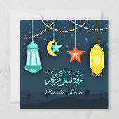 Ramadan Kareem Islamic lantern Feestdagenkaart (Voorkant)