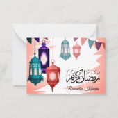 Ramadan Kareem Islamic lantern Notitiekaartje (Voorkant)