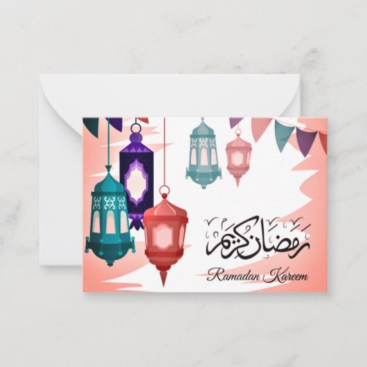 Ramadan Kareem Islamic lantern Notitiekaartje (Voorkant)