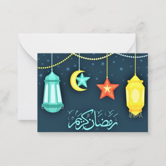 Ramadan Kareem Islamic lantern Notitiekaartje (Voorkant)