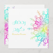 Ramadan Kareem Islamitisch motief kleurrijk Feestdagenkaart (Voorkant / Achterkant)