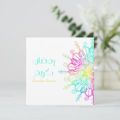 Ramadan Kareem Islamitisch motief kleurrijk Feestdagenkaart (Staand voorkant)