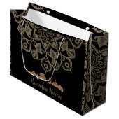 Ramadan Kareem Islamitisch motief lichtbruin Groot Cadeauzakje (Voorkant Gekanteld)