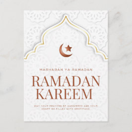 Ramadan Kareem Islamitische Boog Kunst Feestdagenkaart