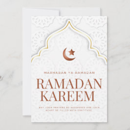 Ramadan Kareem Islamitische Boog Kunst Feestdagenkaart