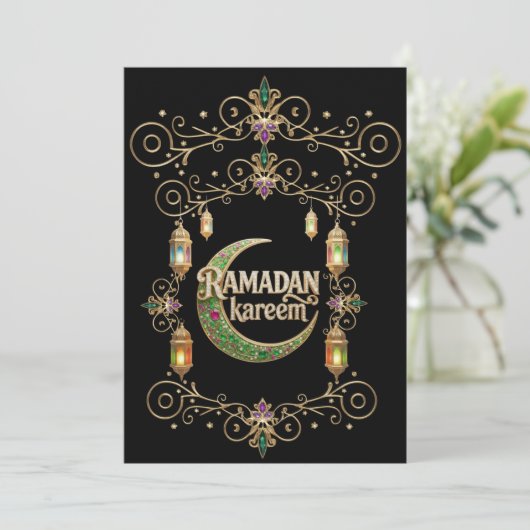 Ramadan Kareem Kaart (Staand voorkant)