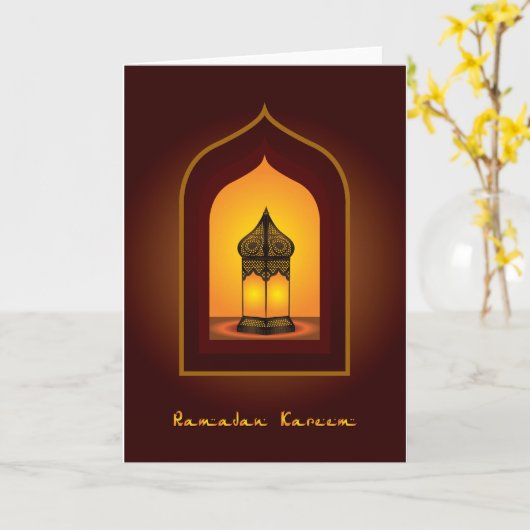 Ramadan Kareem Kaart (Gele Bloem)