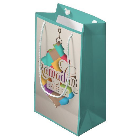 Ramadan kareem klein cadeauzakje (Voorkant Gekanteld)