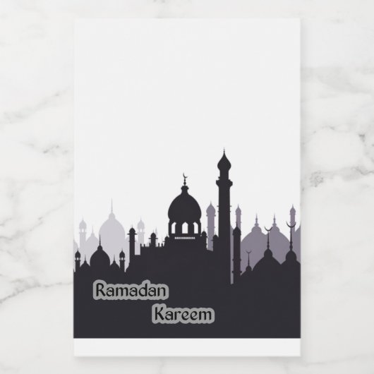 ramadan kareem - labels voedselcontainer etiket (Enkel label)