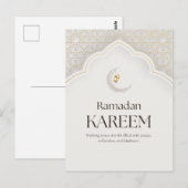 Ramadan Kareem Lantern & Crescent Art Briefkaart (Voorkant / Achterkant)
