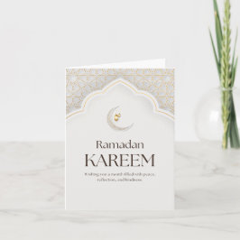 Ramadan Kareem Lantern & Crescent Art Feestdagen Kaart