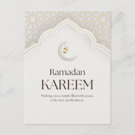 Ramadan Kareem Lantern & Crescent Art Feestdagenkaart