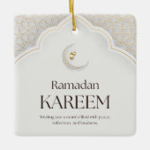 Ramadan Kareem Lantern & Crescent Art Keramisch Ornament (Voorkant)