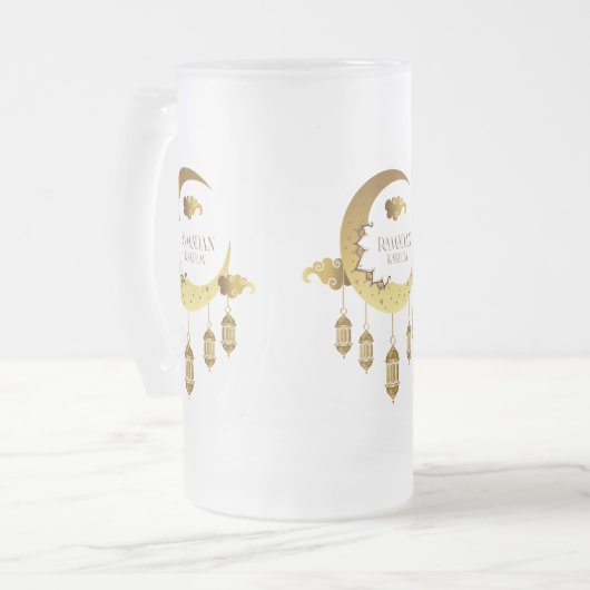 Ramadan kareem matglas bierpul (Voorkant links)