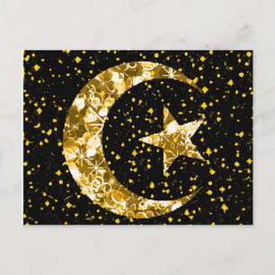 Ramadan Kareem moon en ster Briefkaart