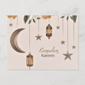 Ramadan Kareem moon en sterren Briefkaart (Voorkant)