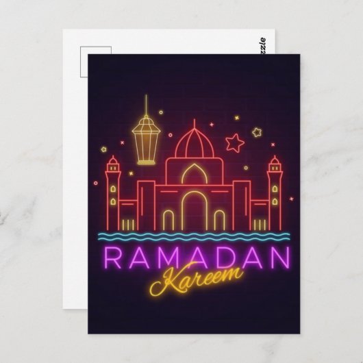 Ramadan Kareem Mosque Briefkaart (Voorkant / Achterkant)