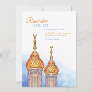 Ramadan Kareem Mosque Holiday Card Feestdagenkaart