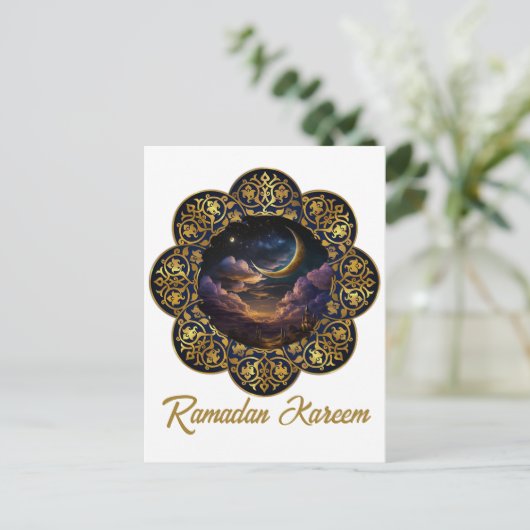RAMADAN KAREEM MUBARAK 2024 EID MUBARAK BRIEFKAART (Staand voorkant)