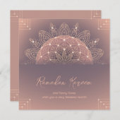 Ramadan Kareem Mubarak Elegant Mandala Feestdagenkaart (Voorkant / Achterkant)