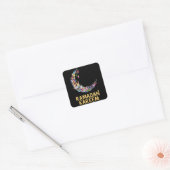 Ramadan Kareem Mubarak Fasting Moon Vierkante Sticker (Envelop)